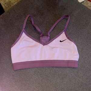 Mauve Nike sports bra